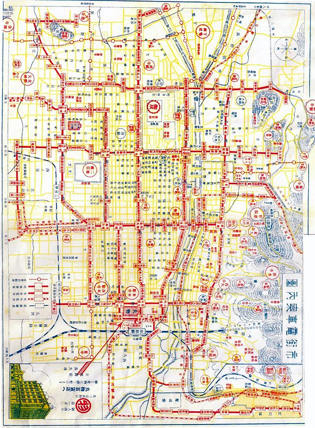 市街電車案内図1931